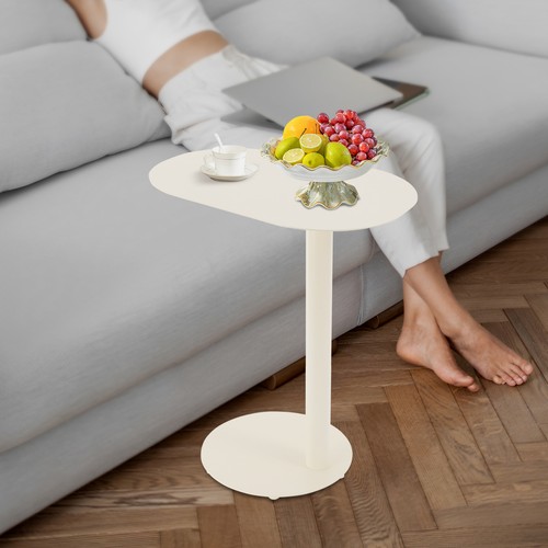 Shaped side table iron - iron, end